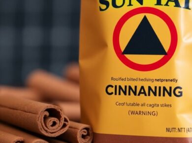 Rückruf von SUN TAT Zimt wegen Bleigehalt.