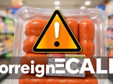 Rückrufaktion von Jagdwurst wegen Fremdkörpern.