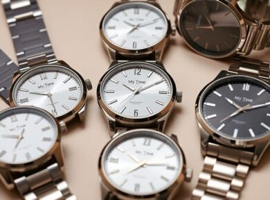 My Time Herren Armbanduhren mit Metalloberflächen.