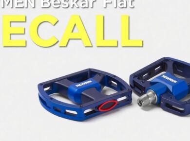 Defekte NEWMEN Beskar Flat Pedalen auf einem neutralen Hintergrund.