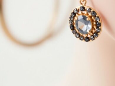 Nahaufnahme von Liebeskind Berlin Ohrsteckern.