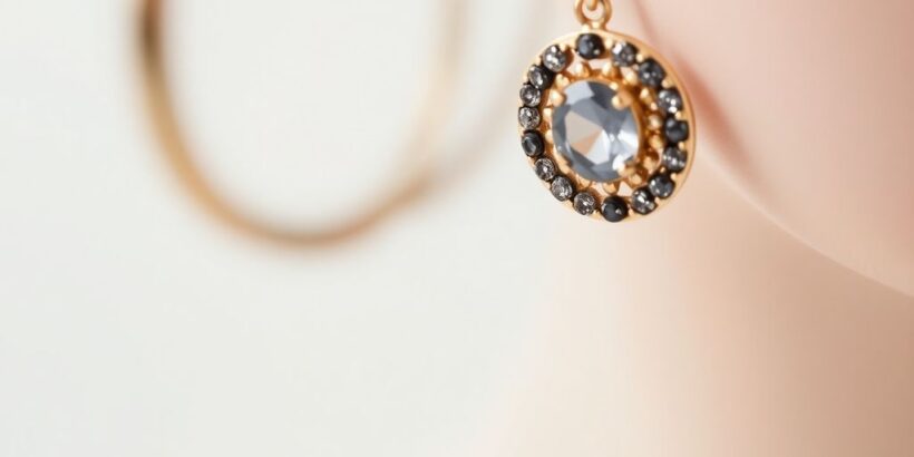 Nahaufnahme von Liebeskind Berlin Ohrsteckern.