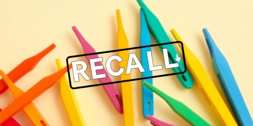 Bunte Holzpinzetten von GRIMM’S auf hellem Hintergrund.