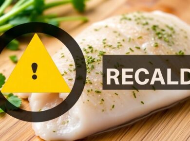 Frischer Bärlauchmatjesfilet auf einem Schneidebrett.