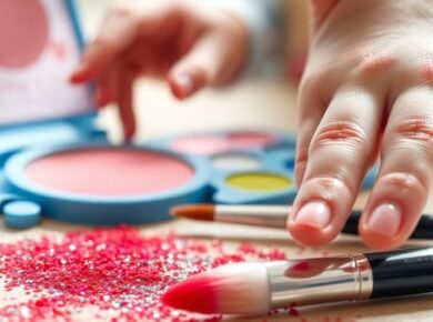 Kinderschminke, roter Ausschlag