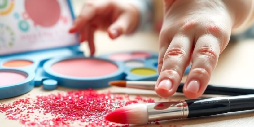 Kinderschminke, roter Ausschlag