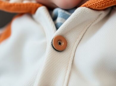 Baby-Baseballjacke, die wegen Erstickungsgefahr zurückgerufen wird.