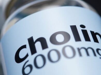 Cholin Fläschchen mit fehlender Beschriftung