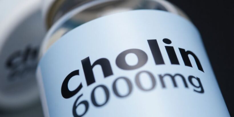 Cholin Fläschchen mit fehlender Beschriftung