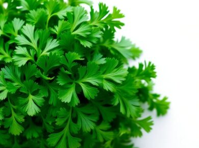 Frische Petersilie in einem Bund.