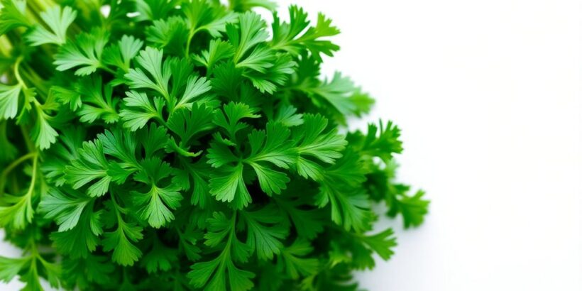 Frische Petersilie in einem Bund.