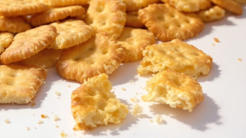 Frühstücksknacker auf weißem Hintergrund