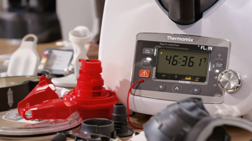 Thermomix Zubehörteile mit rotem Teil