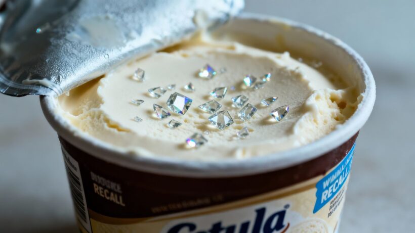 Eiscreme mit Glassplittern im Edeka-Rückruf