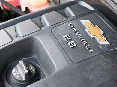 A chevrolet 2.8 engine cover.