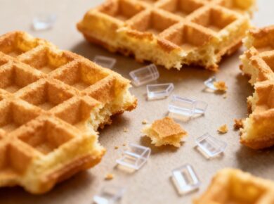 Lütticher Waffeln mit Kunststoffteilen