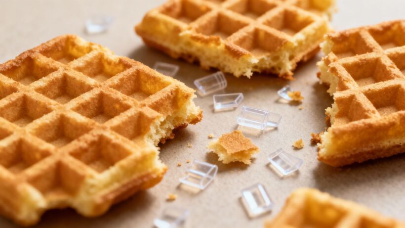 Lütticher Waffeln mit Kunststoffteilen